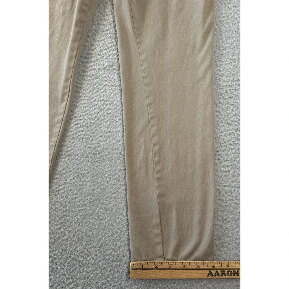 Cove Pants Mens 28x29 Khaki Stretch Chino Elastic Waist Straight Casual Logo USA